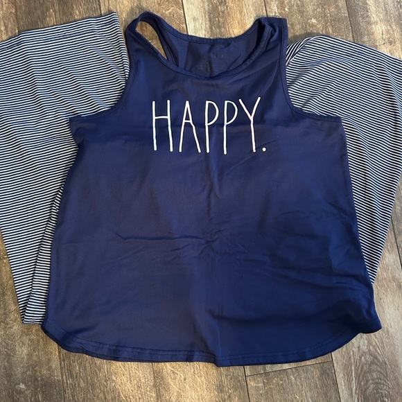 Rae Dunn Other - Rae Dunn Blue 'Happy' Pajama Set